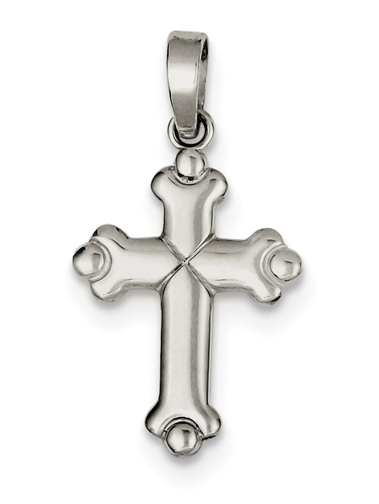 16-20 Mireval Sterling Silver Antiqued Crucifix Charm on a Sterling Silver Chain Necklace