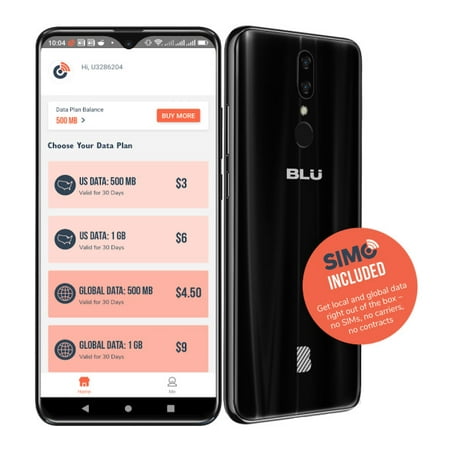 Huawei 13mp Camera Phone BLU G9 G0130WW 64GB Unlocked GSM Phone w/ Dual 13MP and 2MP Camera – Black - includes 1 FREE GB DATA with SIMO ()