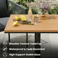thumbnail image 6 of MAYEERTY Outdoor Patio Dining Table with Wooden Texture for Lawn, Deck, Backyard, Poolside, 6 of 9