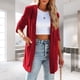 thumbnail image 4 of Chaqueta de terciopelo informal para mujer Abrigo elegante de salón de moda informal Kuymtek Rojo T XXL para Mujer, 4 of 6