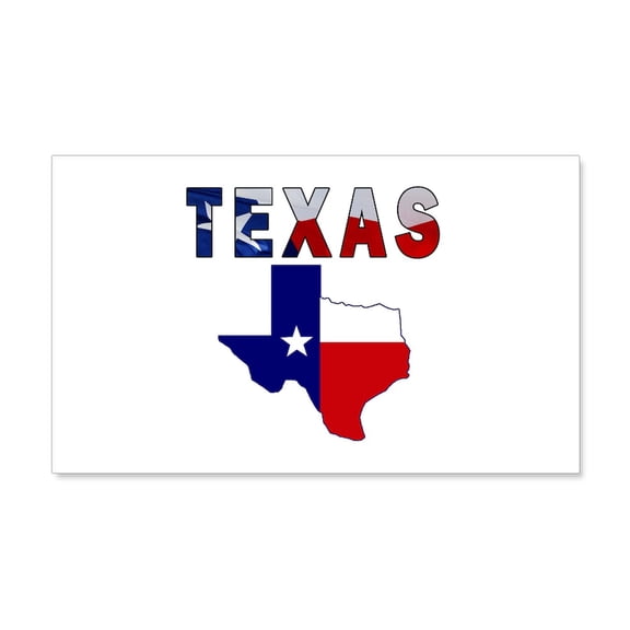 CafePress - Flag Map With Texas - 20x12 Wall Decal