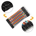 thumbnail image 3 of 2pcs Cable Puente 40P Macho a hembra paso de 2,54 mm Cable Plano DIY de 11cm de largo Unique Bargains Plano de cables, 3 of 3