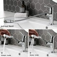 thumbnail image 4 of Robinet Lavabo Salle de Bain Avec Douchette Extractible 2 Jets d'Eau Mitigeur Evier Cuisine en Laiton Durable Robinetterie Vasque à Poser Chromé, 4 of 8