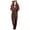 F147-Brown, variant on FYDUU Girls Zip Up Jumpsuits Kids Footed Onesie Footie Pajamas Winter Warm Hooded Jumpsuit One-Piece Outfit Comfort Sleepwear Homewear Comfort Jumpsuit 3-4 Years