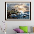 thumbnail image 3 of 5D bricolaje completo taladro diamante pintura Seaside Village cruz puntada bordado hogar pared decoración Tmvgtek decoración de arte en el hogar, 3 of 9