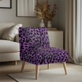 thumbnail image 3 of HELLHERO Purple Leopard Dustproof Armless Accent Chair Cover with Elastic, Stain Protection Armless Accent Chair Protector, 3 of 7