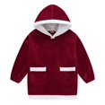 thumbnail image 6 of WhouRiu Boys Girls Solid Color Fuzzy Hoodie Kids Unisex Long Sleeve Hooded Pullover With Pockets Autumn Winter Cozy Warm Soft Sweatshirts,6-7 Years, 6 of 9