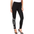 thumbnail image 1 of Michael Kors Leggings casuales adornados para mujer, negro, extragrande Michael Kors Polainas, 1 of 2