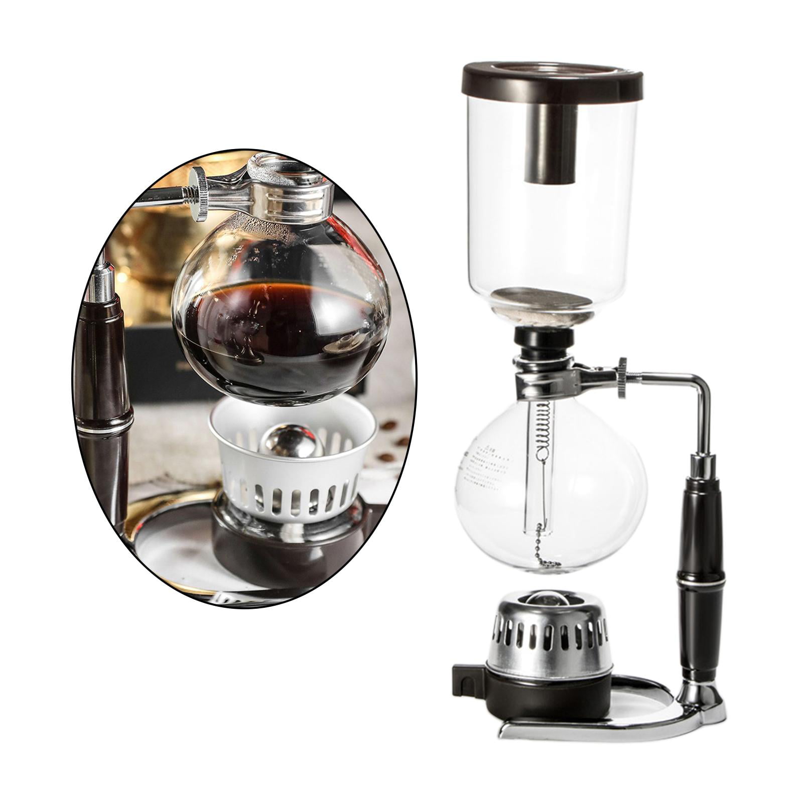 Glass Siphon Coffee Maker Heat Resistant Tea Maker Machine Vacuum Coffee  Brewer for Office Dining Room Home Kitchen Birthday Gifts , 3 Cup