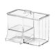 thumbnail image 1 of Contenedor con tapa para almohadillas de algodón y hisopos Yuxing transparente 4 compartimentos, 1 of 5