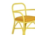 thumbnail image 3 of Ginny Yellow Rattan Dining Chair, 3 of 6