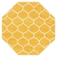 thumbnail image 3 of Unique Loom Trellis Frieze Collection Area Rug - Rounded (5' Octagon Yellow/Ivory), 3 of 7