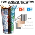 thumbnail image 3 of 16oz Tumblers Pioneer Flower Stainless Steel Vacuum Insulated Double Wall Travel Tumbler Cups Mug with Lid and Straw,Cleaning Brush for Coffee,Tea, 3 of 4