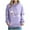 Purple, variant on Hoodie Women Pull over Hoodie for Womens Long Sleeved Pockets Drawstring Pullover Print Soft Stylish Oversized Tops Ladies Weekend Workout Fall Winter Wear Gray