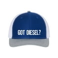 thumbnail image 1 of Got Diesel?, Diesel Hat, Trucker Hat, Diesel Trucks, Gift For Him, Diesel Apparel, Snapback Hat, Truck Driver Hat, Big Trucks, White Text, Royal/White/Heather, 1 of 1