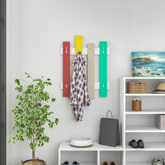 Ada Home Decor Furniture Haines Multicolor Wall Coat Rack