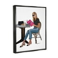 thumbnail image 3 of Stupell Industries Burn Book Movie Girl Sitting Beauty & Fashion Painting Black Floater Framed Art Print Wall Art, 3 of 6