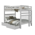 thumbnail image 2 of Bedz King Bunk Beds Full over Full Mission Style with End Ladder and 2 Under Bed Drawers, Gray, 2 of 9