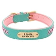 thumbnail image 2 of Pet Artist Personalized Dog Collar Soft Padded Braided Leather Custom Engraved Name ID Tags, 2 of 10