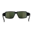 thumbnail image 4 of Locs Oversized Mirror Lens Thin Plastic Gangster Rectangle Sunglasses Matte Black Orange Mirror, 4 of 4