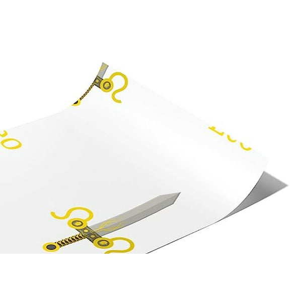 Rwraps Astrology Leo Swords Gloss Vinyl Film Wrap 59in x 10ft Vinyl Vehicle Car Film Sheet Roll