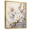 thumbnail image 2 of Designart "Simplistic Taupe Cherry Blossom III" Cherry Blossom Floater Framed Wall Art Living Room, 2 of 5