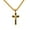 Gold Black with Chain, variant on Men's Cross Pendant Titanium Steel Stainless Steel Cuban Link Chain Necklace