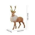 thumbnail image 3 of Fwttom Reindeer Christmas Decorations Indoor - Simulation Reindeer Desktop Small Figurine Christmas Deer Decor for Holiday Vacation Party, 3 of 7