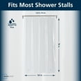thumbnail image 2 of (3 pack) Mainstays Medium Weight PEVA Stall Sized Shower Curtain Liner, 54" x 78" – Clear, 2 of 15