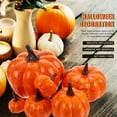 thumbnail image 4 of 6Pcs Small Foams Pumpkins for Family and Friends Halloween Table Centerpiece Decor, 4 of 8