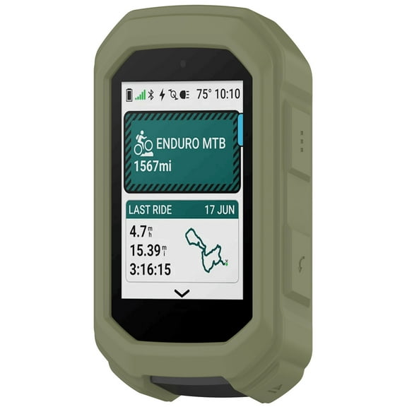XiHAMA Silicone Case Compatible with Garmin Edge MTB, Portable Cover Protective Sleeve, Waterproof & Anti-Falling, Green