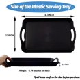 thumbnail image 2 of LEEHOWA 3 Pack 16” Plastic Tray with Handles Rectangle Serving Set, Breakfast Trays Handles, Restaurant Set for Food, Waterproof and Non Slip Tray(Black Wood Grain), 2 of 7