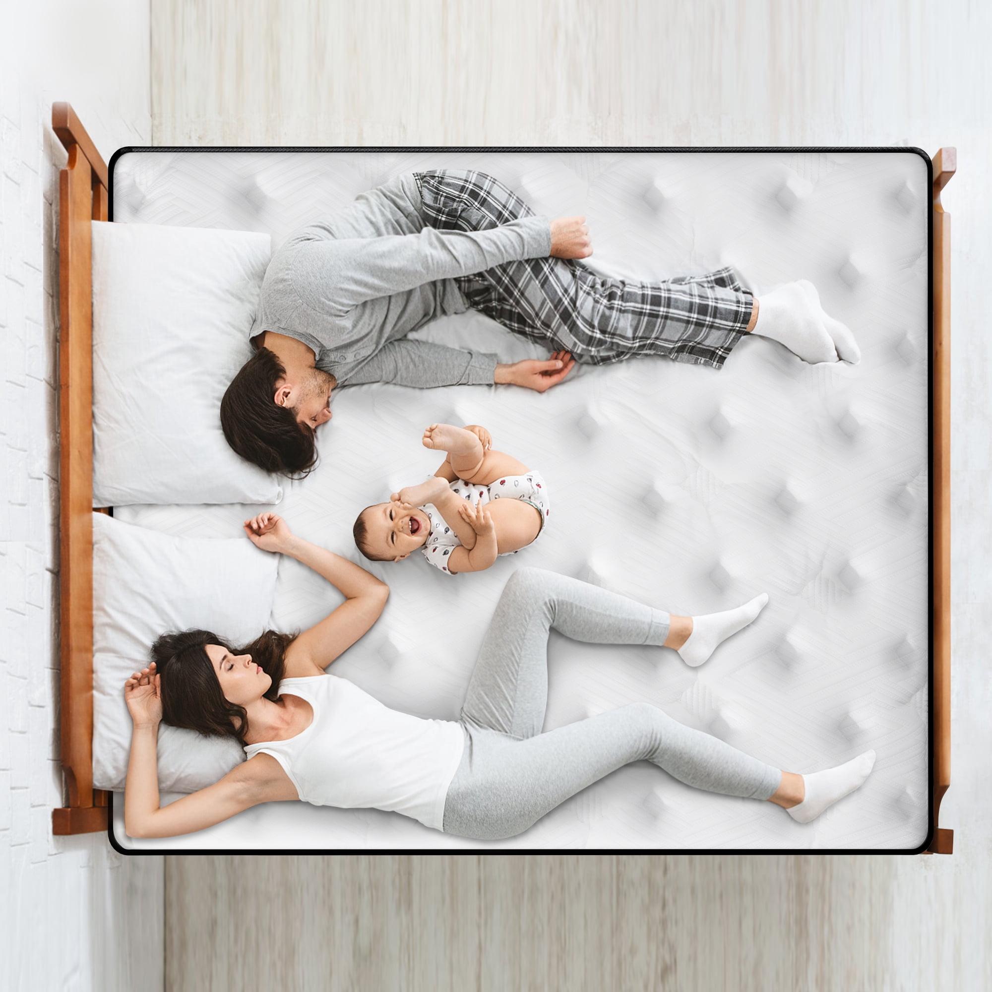 FaayFian 14" King Size Mattress，Gel Memory Foam Mattress, King Hybrid Mettress in a Box for Cooling Sleeping & Pressure Relief, Medium Firm, CertiPUR-US
