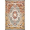 thumbnail image 2 of SAFAVIEH Phoenix Melody Floral Bordered Area Rug, Orange/Grey, 3' x 5', 2 of 7