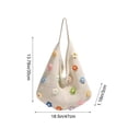 thumbnail image 3 of 14x16 Inch Floral Crochet Tote Bag, Hand Knit Bohemian Shoulder Purse, Woven Handbag for Beach Trip, Daily Shopping and Casual Commute Use, 3 of 6