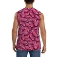 thumbnail image 4 of Bingfone Pink Butterfly Pattern Men's Tank Tops Workout Sleeveless Tee Shirts Running Beach Tanks for Men-Medium, 4 of 8