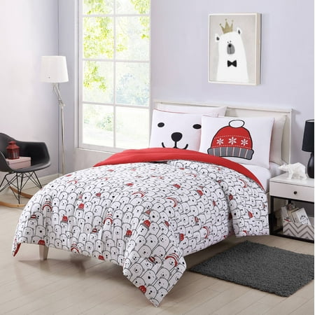 Your Zone Winter Bear Comforter Set Walmart Com