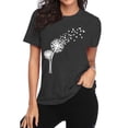 thumbnail image 2 of XCHQRTI Dandelion Tshirt Women Graphic Tees Casual Short Sleeve Christian Shirts, 2 of 8
