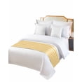 thumbnail image 2 of Xipuska Yellow Orange Striped Bed Runners for Twin Size Bed, Decorative Bed Throws for Foot of Bed, Fall Farmhouse Simple Lines Bed Runner Sofa Throw Bedding Scarf Protector Slipcover for Bedroom, 2 of 6