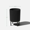 thumbnail image 4 of Veradek Demi Series Raised 16" Plastic-Stone Planter - (Black/Black, 1 Pack), 4 of 12