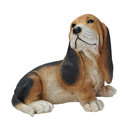 Design Toscano Black & Brown Basset Puppy Dog Statue