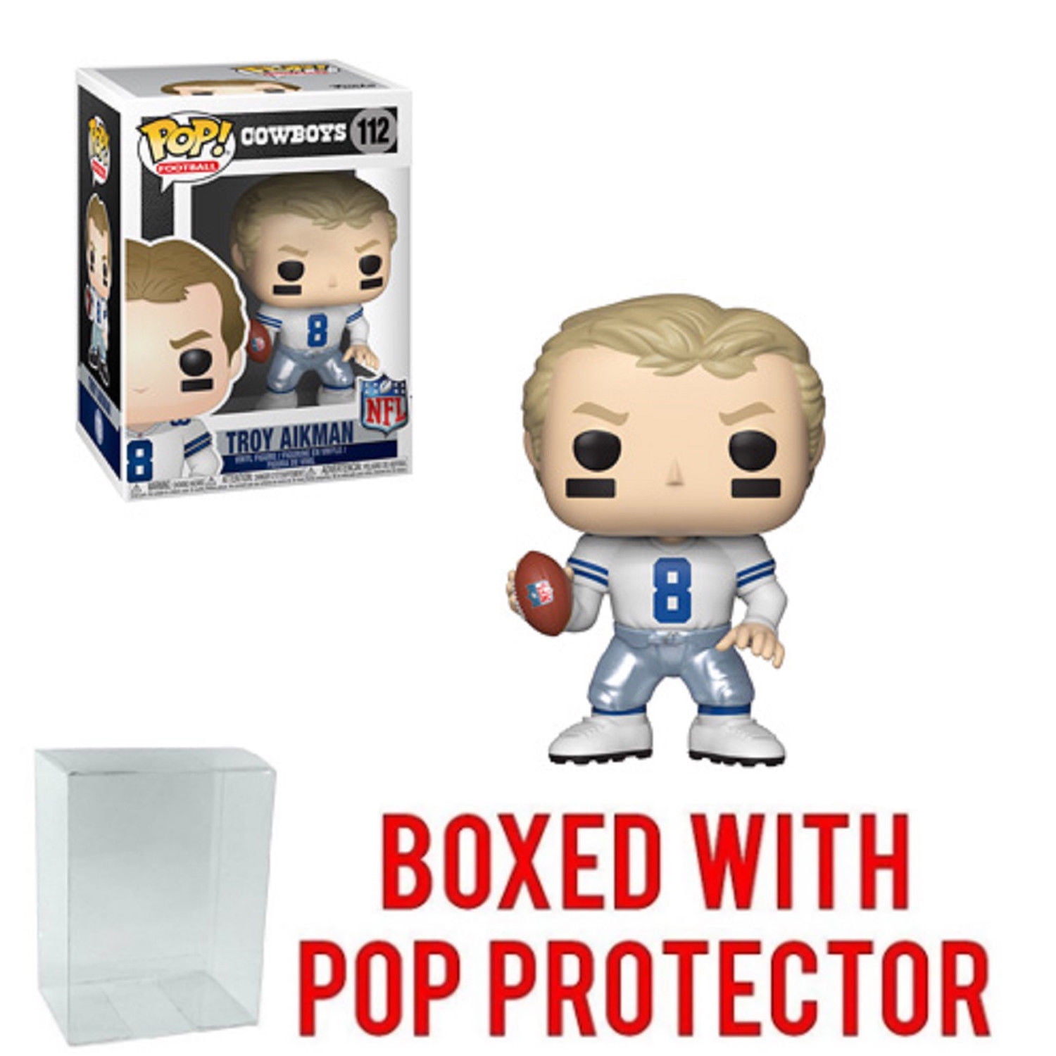 Funko POP - Legends - Troy Aikman - with Pop Protector 
