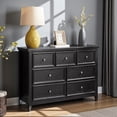 thumbnail image 2 of Tcbosik 7-Drawer Dresser for Bedroom, Modern Chest of Drawers, Storage Organizer for Closet, Entryway, Living Room, Black, 2 of 7