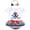 White Bow-Knot, variant on Sunisery My First 4th of July Outfit Toddler Baby Girl Romper Tops Shorts Independence Day Clothes Set