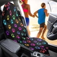 thumbnail image 3 of KUIFORTI Paw Print Car Seat Cover Protector Front Seats Only Waterproof Fashioin Towel Seat Cover Lightweight Car Seat Towel Car Accessories for Suv Vans, 3 of 7
