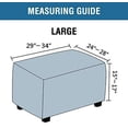 thumbnail image 2 of Ottoman Cover Slipcover Rectangle Fit Length 29"-34" Footrest Sofa Slipcovers Stool Cover Footstool Protector Covers Light Gray, 2 of 15