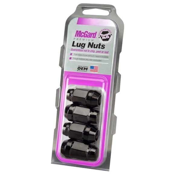 Mcgard 64034 Black (M14 X 1.5 Thread Size) Bulge Cone Seat Style Lug Nut, (Set