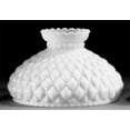 thumbnail image 5 of B&P Lamp® 10" Opal Diamond Quilted Pattern Student Glass Shade with Crimped Top, 5 of 5
