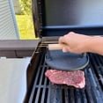 Evelots Bacon Press Cast Iron Grill PressHeavy Duty Smash Burger PressSolid Wood Handle