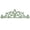 Scroll-Green, variant on Sungmor Antique Cast Iron Wall Decor, Decorative Ornate Dual Scroll Symmetrical Design Metal Plaque for Home, Farmhouse Decor - Antique White Finish